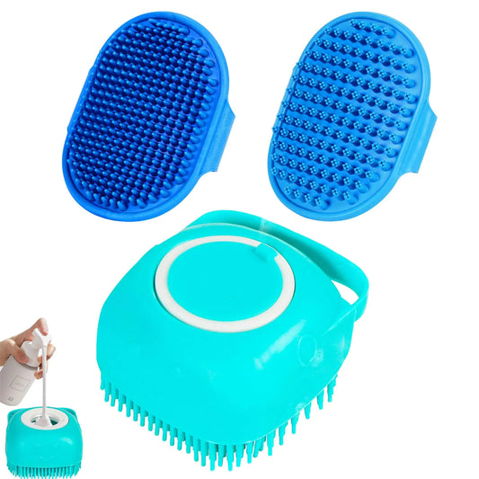 3PCS Dog Shampoo Brush | Dog Bath Brush | Dog Scrubber for Bath | Dog Bath Brush Scrubber | Dog Shower/Washing Brush